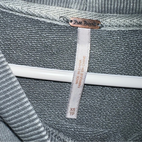 Free People Exposed Seam Blue Gray Pullover Size XS - Picture 2 of 12